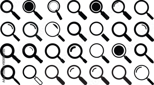 Magnifying Glass Icon Set