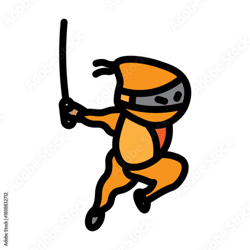 Sneak Attack Vector Filled Icon Design