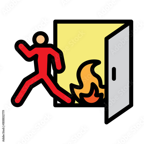 Smoke Escape Vector Filled Icon Design