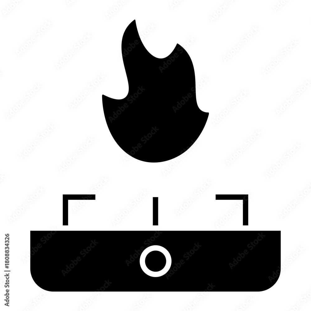 Obraz premium burner Solid icon