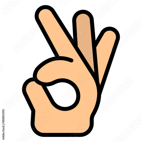 OKHand Vector Filled Icon Design