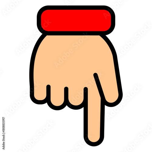 PointDown Vector Filled Icon Design