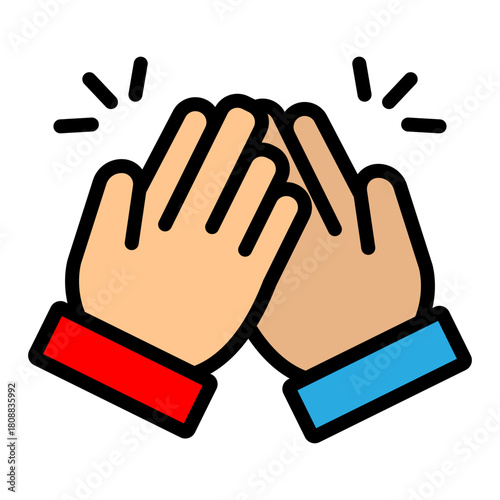 HighFive Vector Filled Icon Design