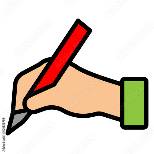 WritingHand Vector Filled Icon Design