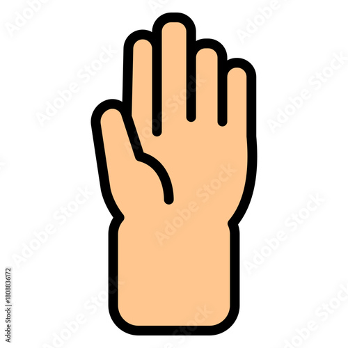 HandOutline Vector Filled Icon Design