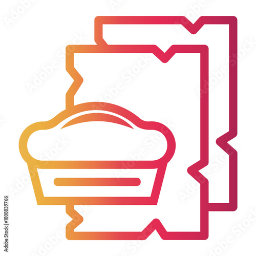 food Line Gradient Icon