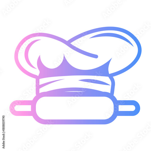 hat Line Gradient Icon