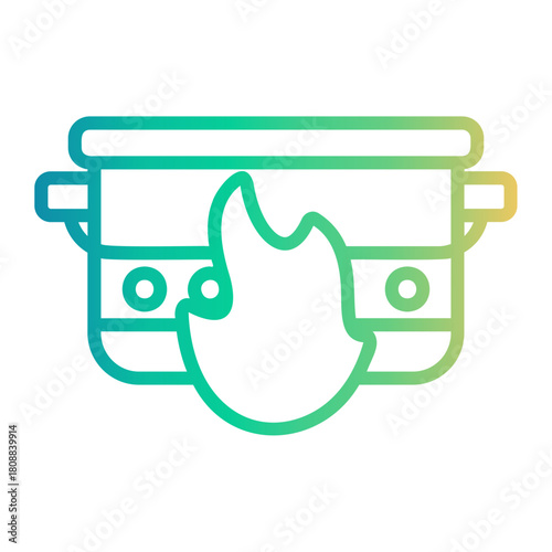 stove Line Gradient Icon