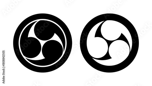 Tomoe or Tomowe a Japanese symbol