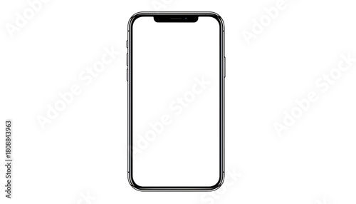 Modern smartphone isolated on black background for technology and communication concepts