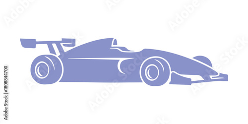 Vector illustration of a racing car icon isolated on a white background.Illustrator Artwork