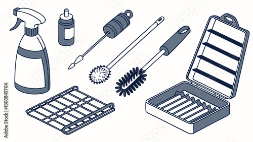 Specialized Cleaning Tools Kit for Equipment Maintenance Home Care and Organization