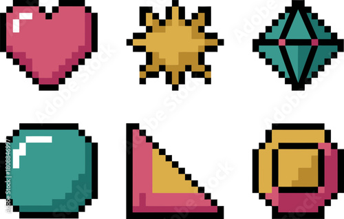 Collectible pixel game assets for retro gaming and app development projects now