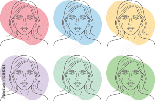 Modern fashion portraits showing diverse women with colorful style for blog banner ads