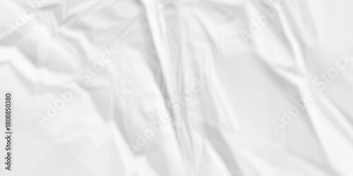White fabric background. white crumpled paper background texture pattern overlay. wrinkled high resolution arts craft and Seamless white crumpled paper.	
