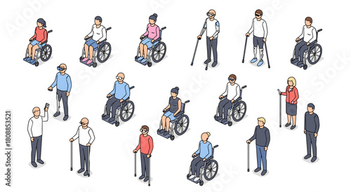 Isometric people with disabilities: wheelchairs, canes, and diversity in everyday life