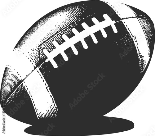 american football black and white illustration