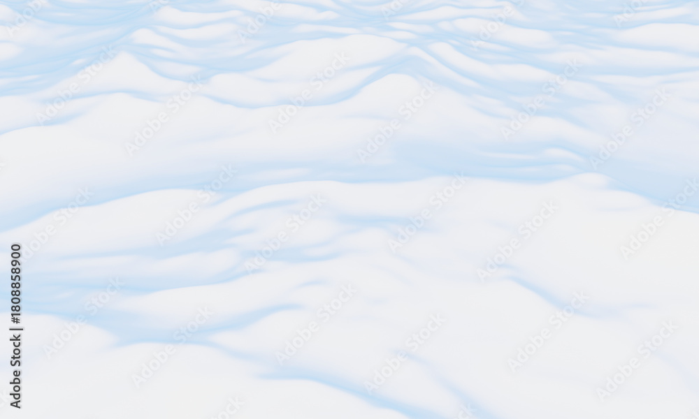Fototapeta premium Snowy mountain landscape. White and blue snow background