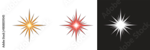 Png Golden, White, and Gold Starburst PNG Overlay on transparent background