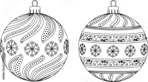 set of christmas balls