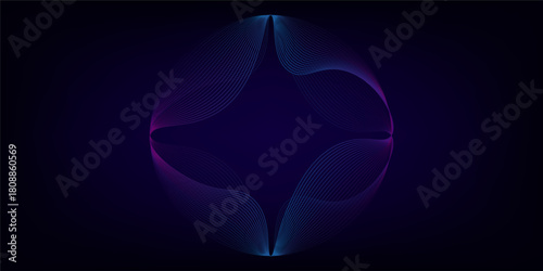 A circular design of sound waves radiates in vibrant neon colors, creating a mesmerizing visual effect against a dark backdrop.