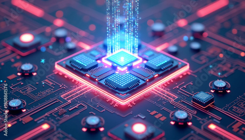 Isometric Quantum AI Processor Chamber