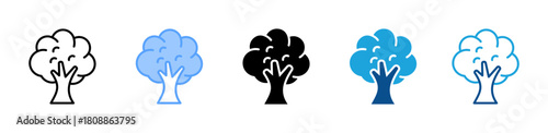 Tree icon sheet multiple style collection
