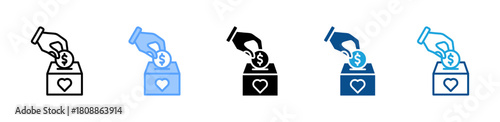Donation Icon icon sheet multiple style collection