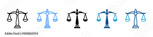 Justice Scale icon sheet multiple style collection