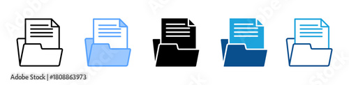Document icon sheet multiple style collection