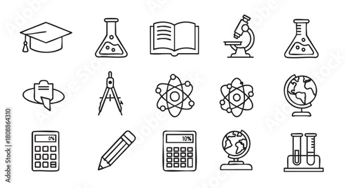 Education and learning doodle icons vector illustration with educational elements