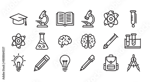 Education and Science Icons Vector Seamless Pattern Knowledge and Learning
