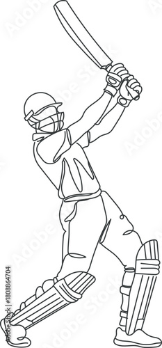 A cricket batsman doing a helicopter shot vector.