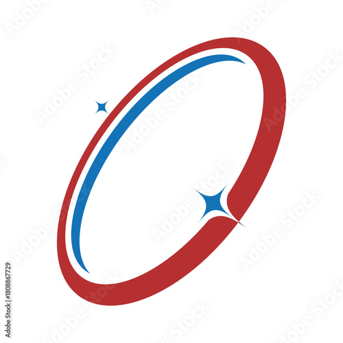 oval logo with little star