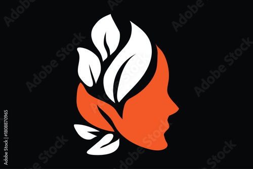 Floral Face Silhouette