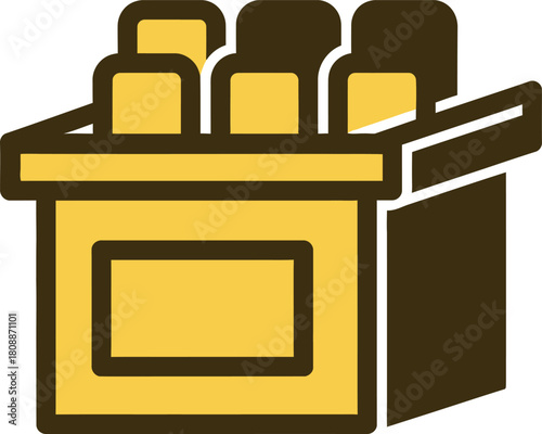 Courtroom judge's bench with seats vector