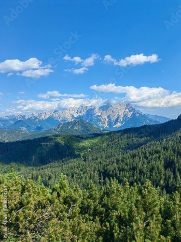 mountain landscape with blue sky