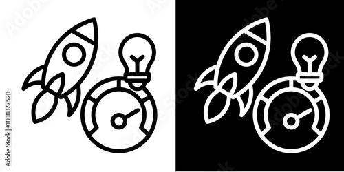 Tech Accelerator  Icon Set White Mix Style Collection