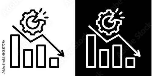 Market Disruption  Icon Set White Mix Style Collection