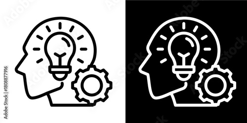 Innovative Mindset  Icon Set White Mix Style Collection
