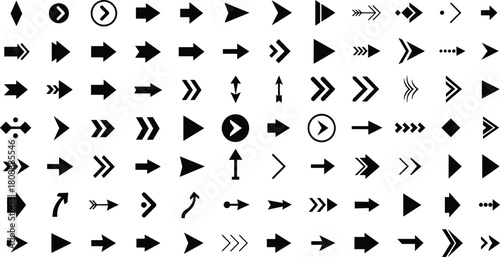 Arrow collection vector set directional icons and design elements