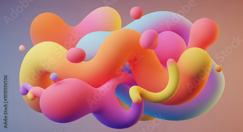 Abstract colorful gradient shapes background design for wallpaper and modern graphic design projects use case