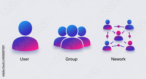User group network connection social media community team organization structure diagram concept vector