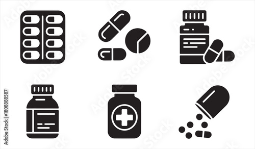 Medical Drug Vector Pack with Blister Packs and Supplement Containers