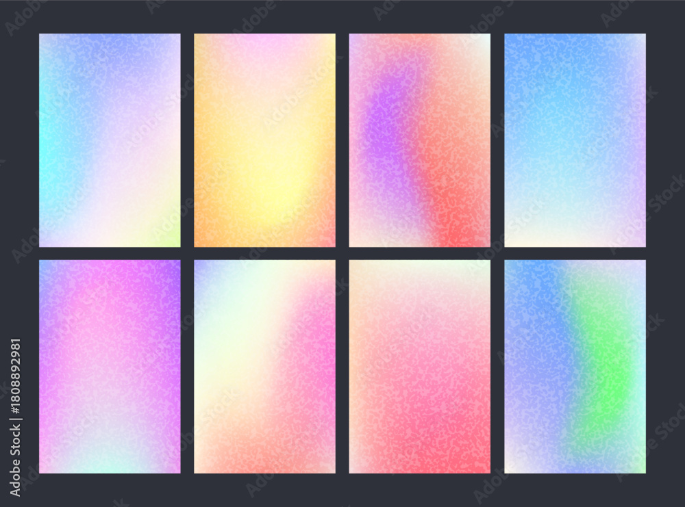 Fototapeta premium New aesthetic gradients cover set. Abstract liquid background layout collection for posters, banners, flyers etc.