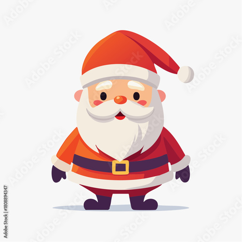 Cute Cartoon Santa Claus Illustration Festive Holiday Season Character for Christmas Design