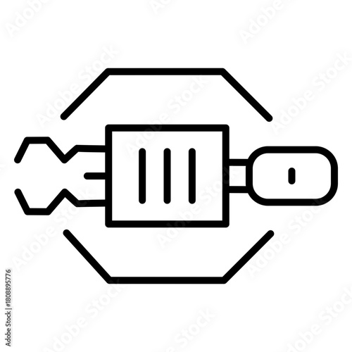 Car Engine Emission Outline