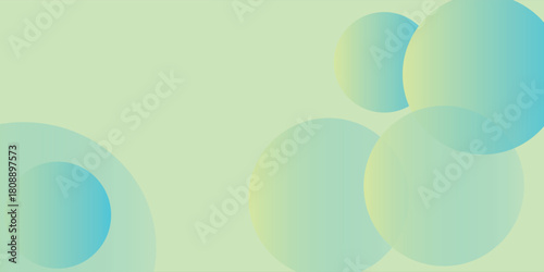 Abstract colorful blue and yellow geometric circle gradient illustration background with 3D look and simple pattern. Cool and trendy design. Vector Eps10