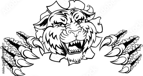 A tiger sports team cartoon...