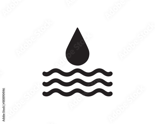 Clean Water icon silhouette vector design illustration